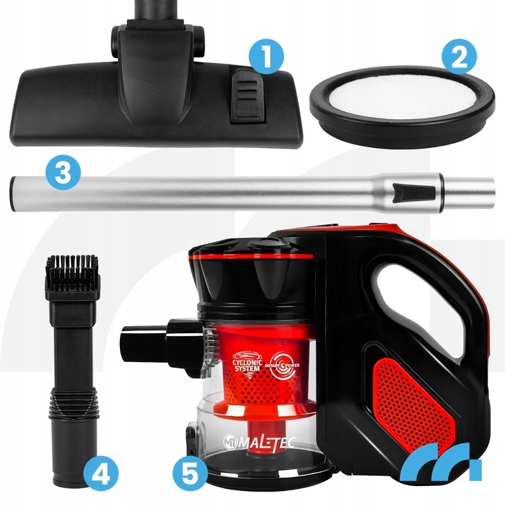 MOCNY LEKKI MAŁY ODKURZACZ RĘCZNY PIONOWY CYKLONOWY BEZWORKOWY NA