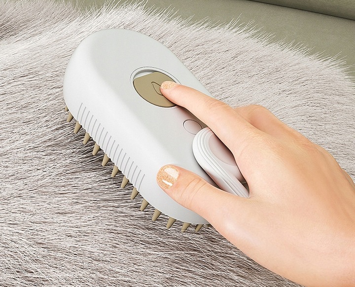 SZCZOTKA PAROWA DLA PSA KOTA ZWIERZĄT DOZOWNIK SIERŚĆ UCHWYT ELEKTRYCZNA