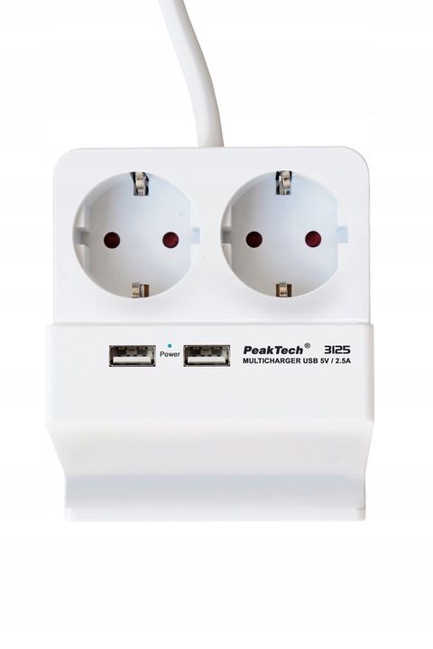 Listwa zasilająca z podstawką USB Peaktech 3125