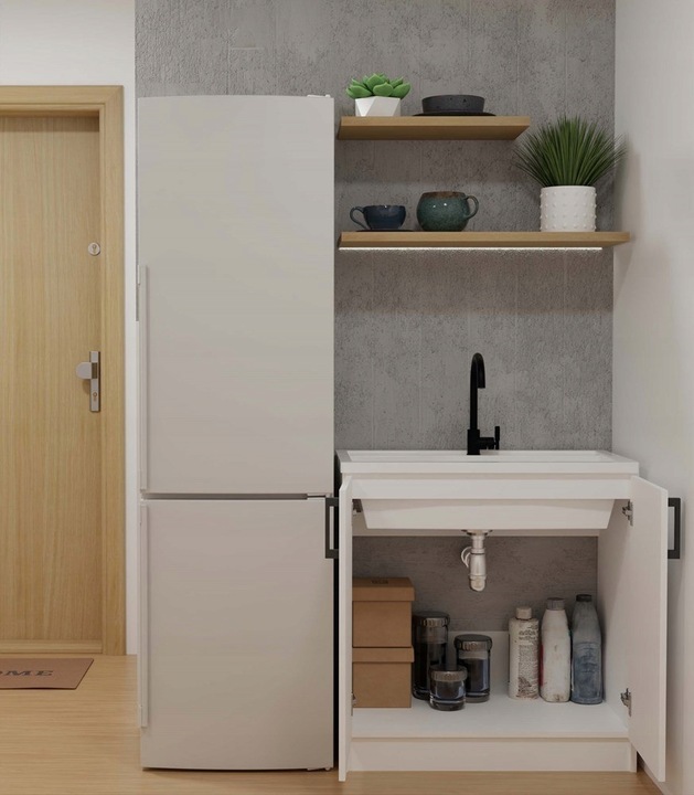 SZAFKA KUCHENNA DOLNA POD ZLEWOZMYWAK KATIA 80CM BIAŁA