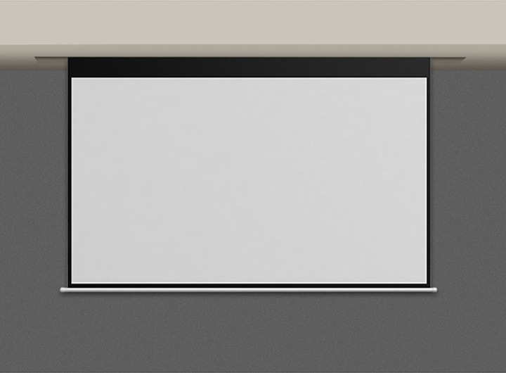 EKRAN PROJEKCYJNY ŚCIENNY RZUTNIKA ELEKTRYCZNY AUTOMATYCZNY PILOT 100