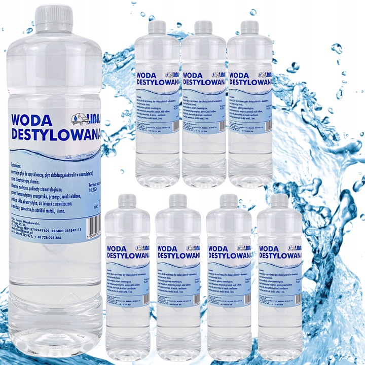 WODA DESTYLOWANA ULTRACZYSTA 1L do żelazka autoklawu akwarium nawilżacza