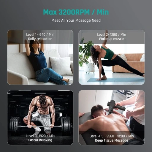 Pistolet do masażu Mebak "3 ", CZARNY