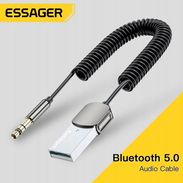 TRANSMITER BLUETOOTH 5.0 KABEL USB 2.0 AUX ESSAGER