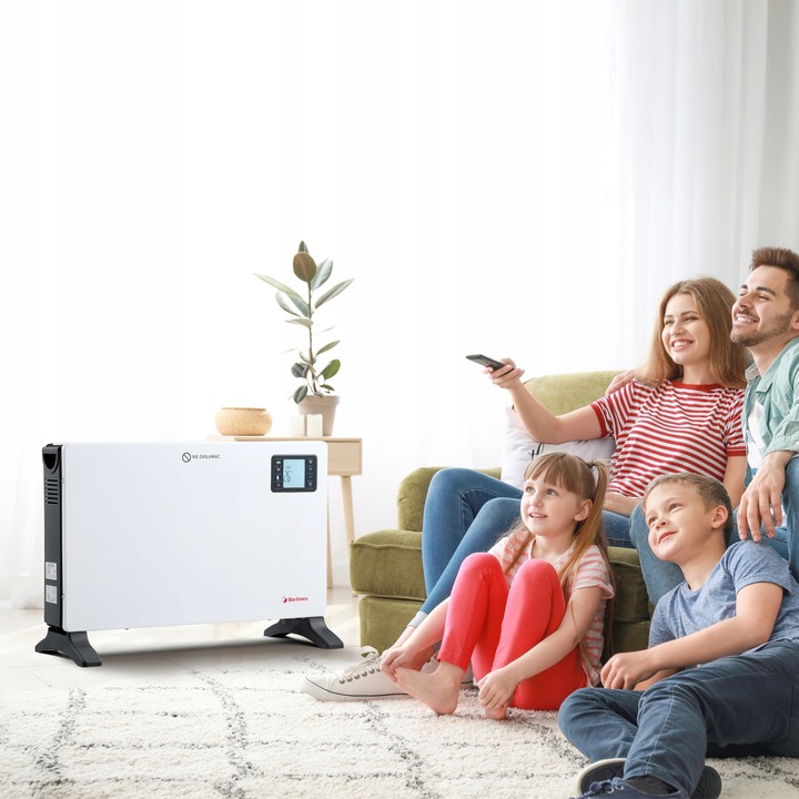 GRZEJNIK ELEKTRYCZNY WiFi KALORYFER KONWEKTOROWY 2000W + PILOT LCD