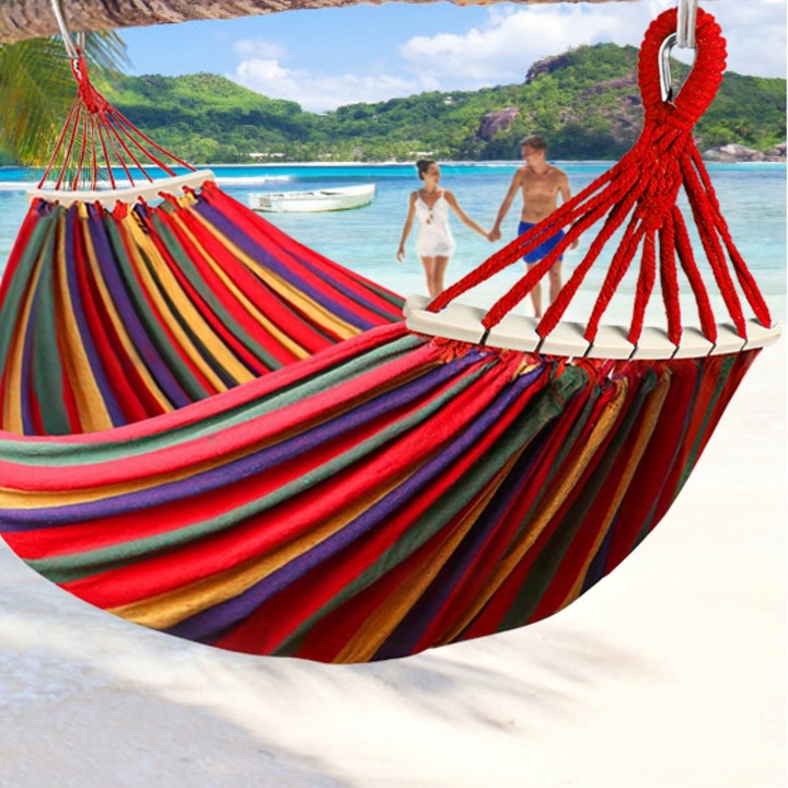 HAMAK OGRODOWY 2 OSOBOWY HUŚTAWKA XXL MOCNY WZMOCNIONY PAŁĄK DUŻY + TORBA