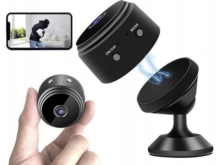 Mini Kamera Szpiegowska Full HD WIFI ukryta 91 DETEKCJA NIANIA DYSKRETNA