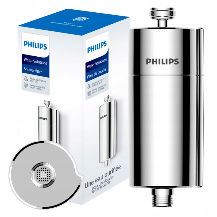 Filtr prysznicowy filtr do wody Philips AWP1775CH 50 000 litrów, chrom