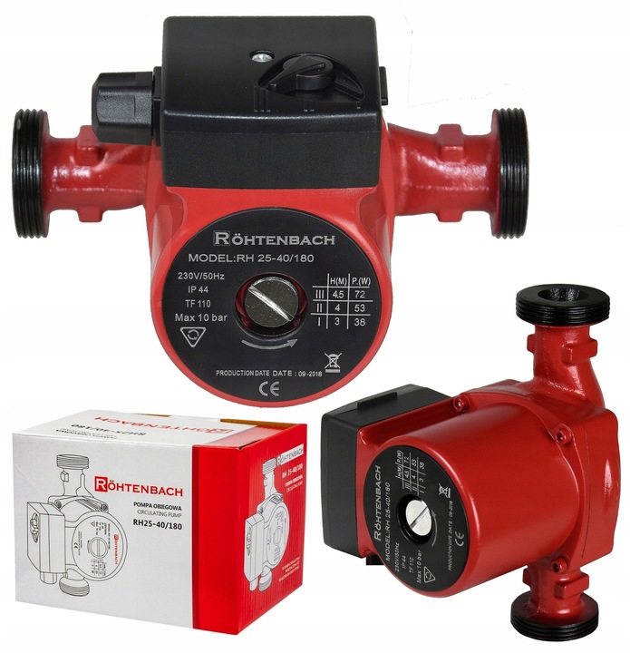 POMPA CYRKULACYJNA OBIEGOWA RÖHTENBACH RH 25-40/180 3 BIEGOWA MOCNA WYDAJNA