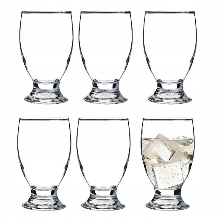 Zestaw szklanek CAPRI 300ml komplet 6 sztuk na wodę napoje desery