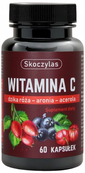 SKOCZYLAS Witamina C Trio DZIKA RÓZA ARONIA ACEROLA odporność 2x60 kapsułek