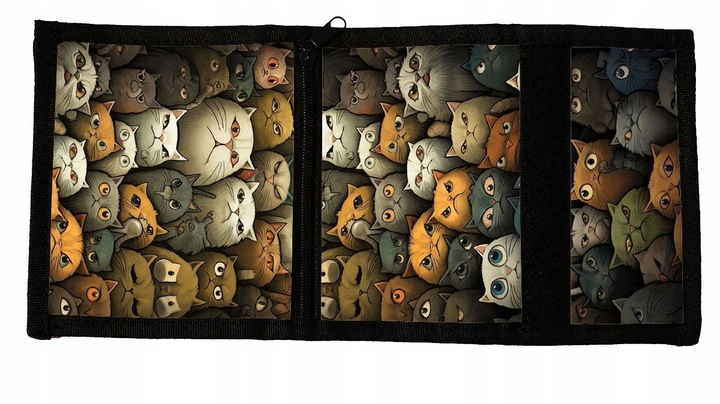 Portfel na Rzep Kotki materiałowy portfel Kotek