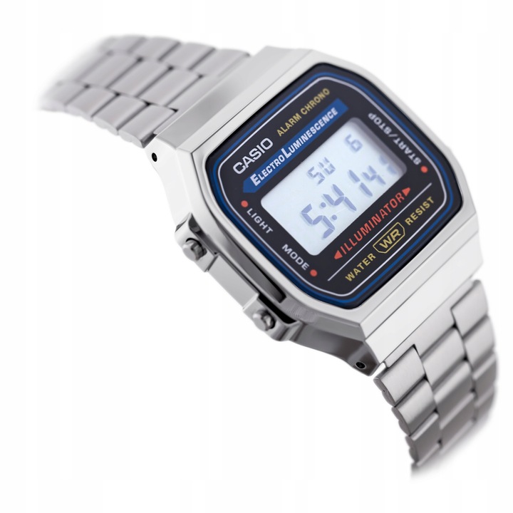 ZEGAREK MĘSKI CASIO RETRO VINTAGE A168WA stoper alarm datownik +BOX
