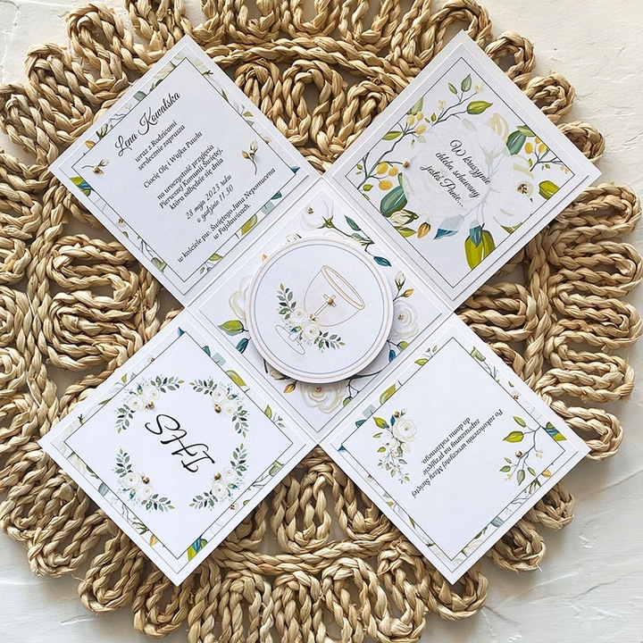 EXPLODING BOX prezent chrzest ślub komunia