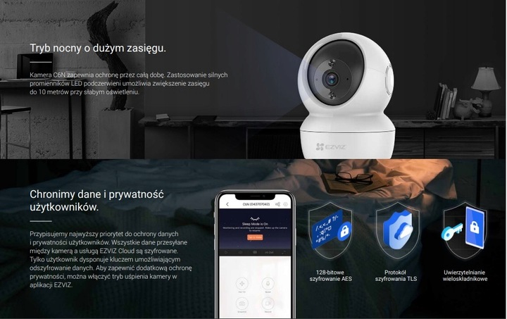 Kamera EZVIZ obrotowa wewnętrzna 4MP CSC6N IP WIFI