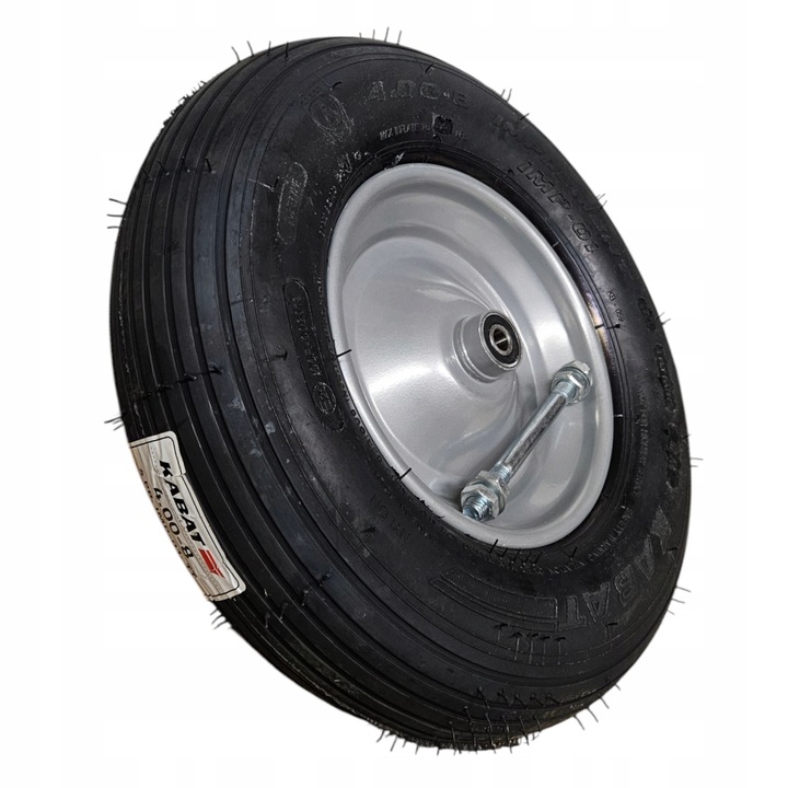 KÓŁKO KOŁO DO TACZKI WÓZKÓW 40CM 4PR 4.00-8 MOCNE POMPOWANE KABAT PL