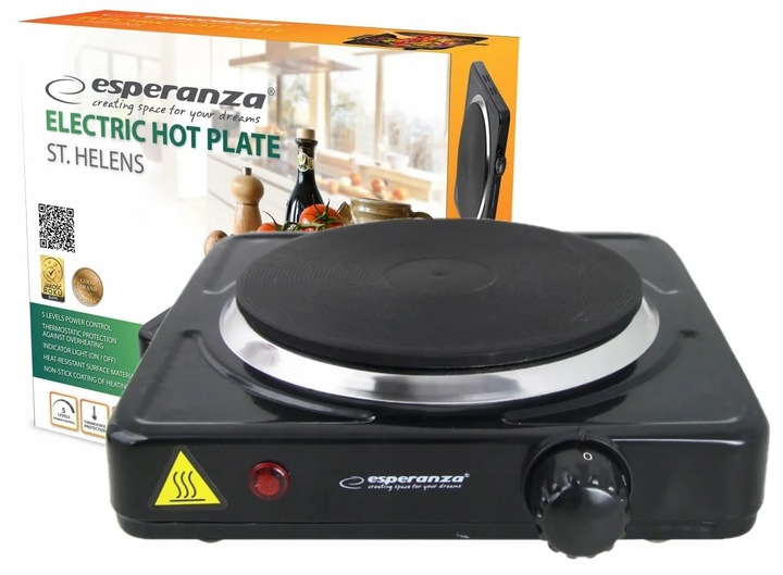 Kuchenka elektryczna ESPERANZA ST. HELENS CZARNA EKH003K