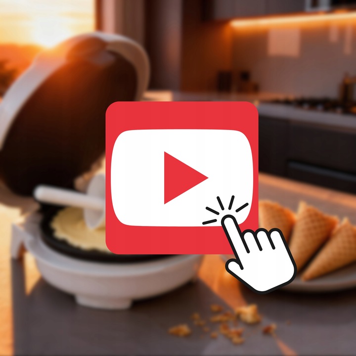 Wypiekacz do wafli rurek rożków miseczek nieprzywierające płyty mocny