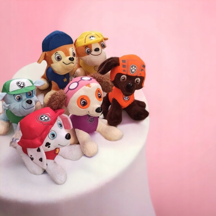 Patrol Marhsal Chase Zuma Sky Everest Rubble ZESTAW MASKOTKA PLUSZAK PIESKI