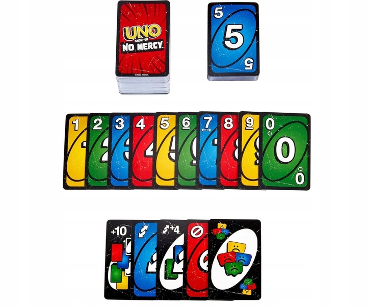 GRA KARTY UNO NO MERCY BEZ LITOŚCI oryginalne kultowe karty firmy Mattel