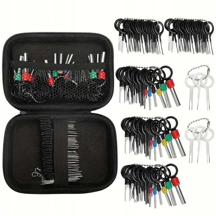 ZESTAW 100SZT KLUCZE WYJMAKI DO PINÓW KONEKTORÓW KOSTEK DEMONTAŻ