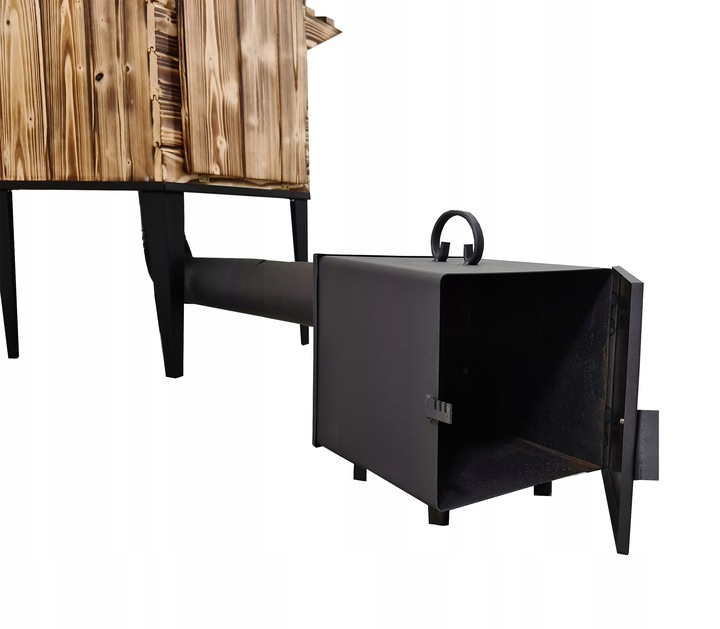 WĘDZARNIA DREWNIANA DOMOWA OGRODOWA WĘDZARNIK PALENISKO RURY GOTOWY ZESTAW