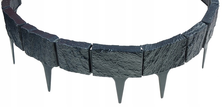 390 cm Piękna PALISADA OGRODOWA Szeroki Rant STEIN Kamień Łupany