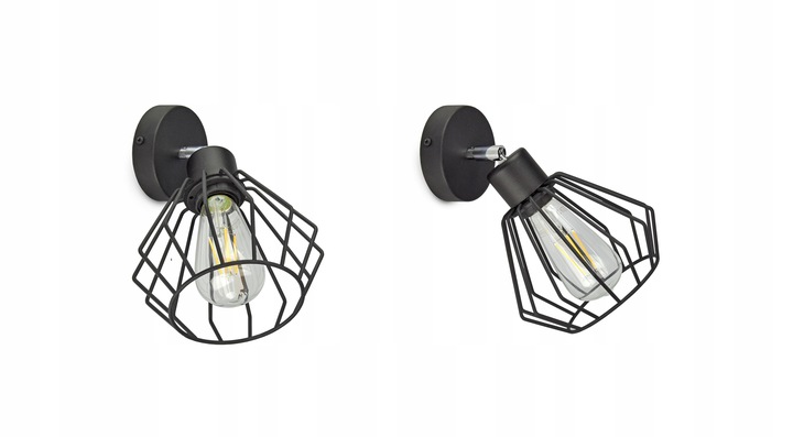 Lampa Ścienna Kinkiet Loft Druciany Ruchomy LED