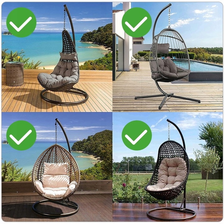 Pokrowiec na kosz fotel wiszący kokon pojedynczy HUŚTAWKA OGRODOWA +