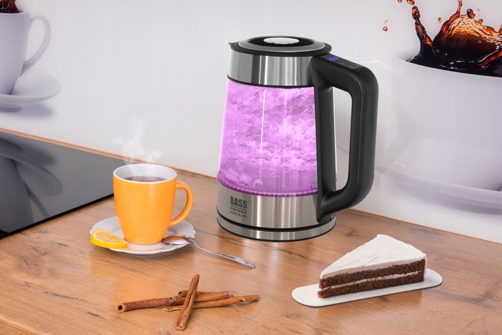 CZAJNIK ELEKTRYCZNY 1,7L 2200W REG TEMP 40-100°C SZKLANY BEZPRZEWODOWY