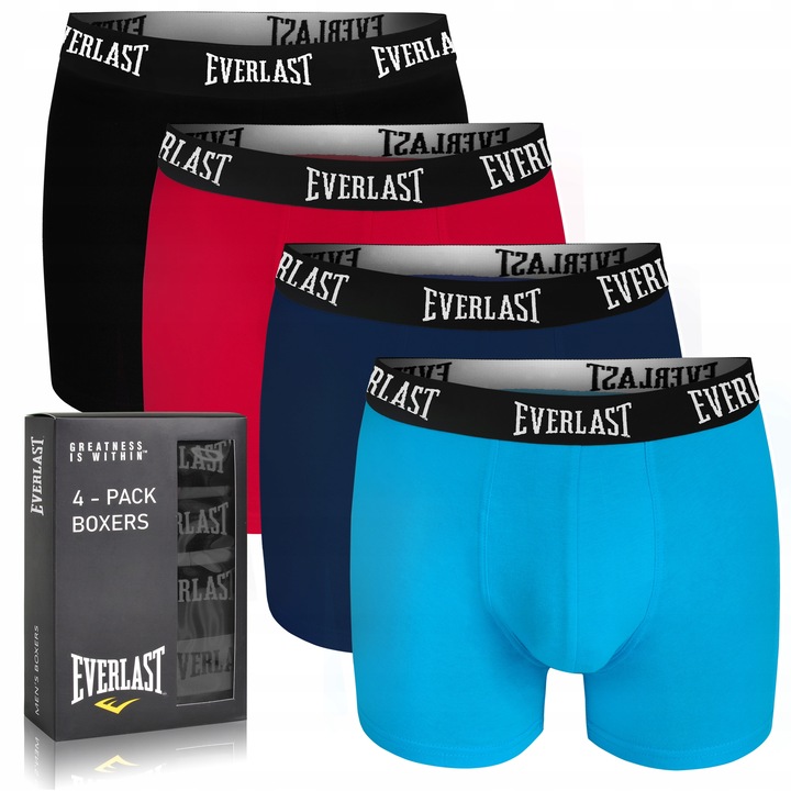 EVERLAST Bokserki Męskie Bawełniane 4 sztuki Rozmiar L