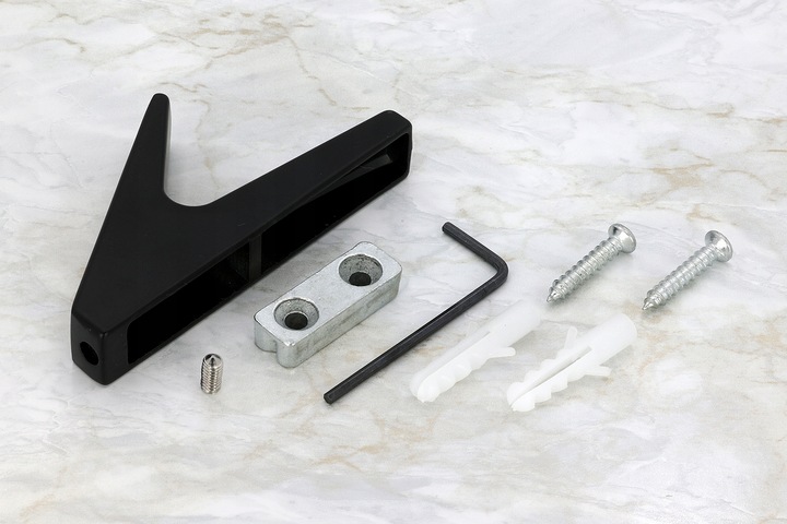 3x WIESZAK NA UBRANIA DO PRZEDPOKOJU HACZYK ŚCIENNY CZARNY DO LAMELI