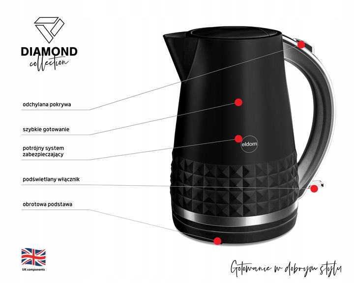 Czajnik elektryczny bezprzewodowy ELDOM C270 1,7L