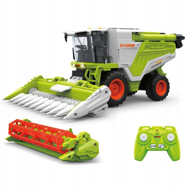 KOMBAJN ZDALNIE STEROWANY 2w1 GENERATOR DYMU + ŚWIATŁA POJEMNIK NA ZBOŻE