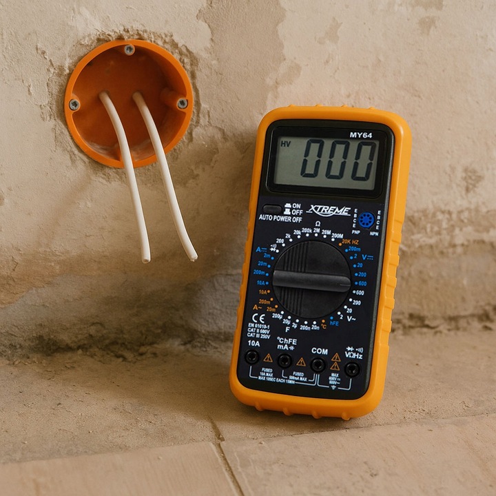 PROFESJONALNY MULTIMETR MIERNIK CYFROWY PRĄDU TEMPERATURY SONDA