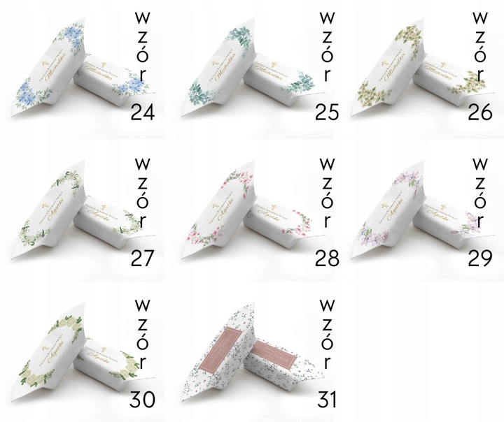 Krówki PERSONALIZOWANE na I Komunię 1kg WZORY