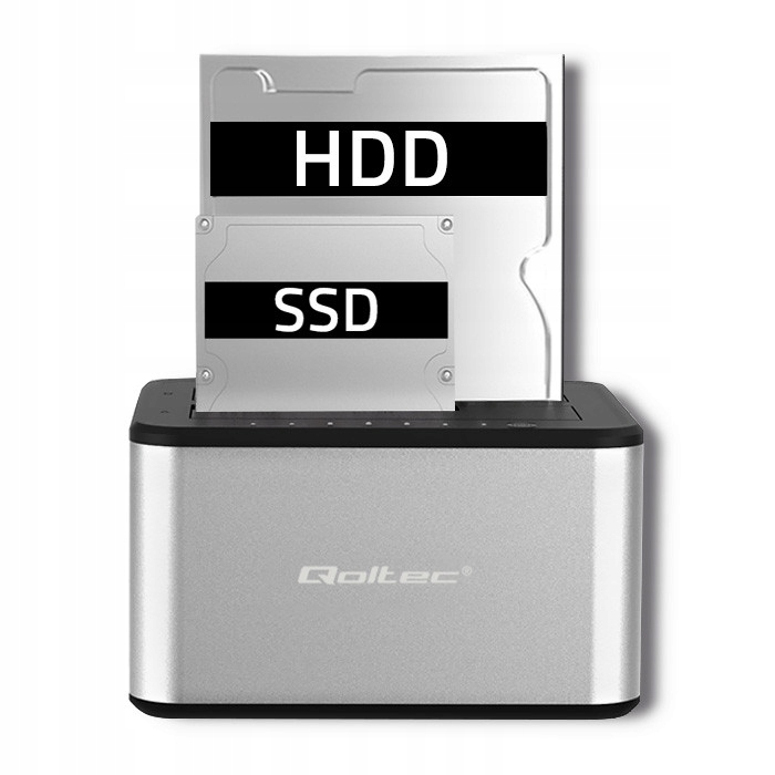 Qoltec Stacja dokująca dysków 2x HDD/SSD 2.5"/3.5" SATA USB 3.0 Klonowanie