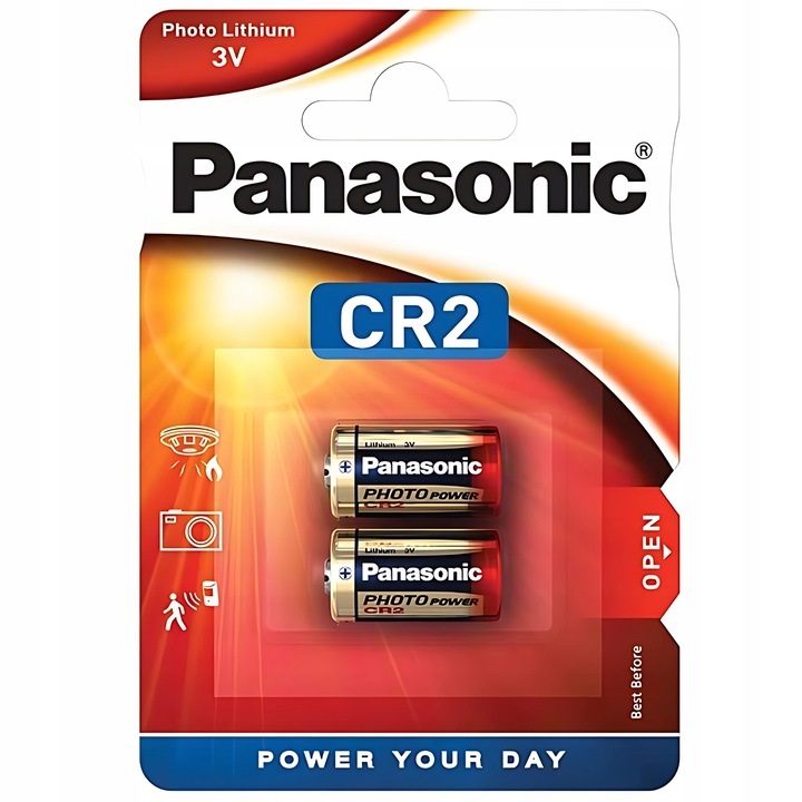 Bateria Panasonic CR2 3V litowa CR2A DL2 EL2A KCR2 ELCR2 DLCR2 MOCNE 2