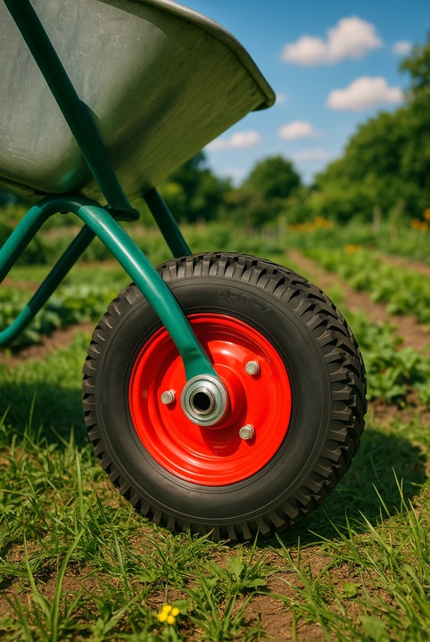 KOŁO KÓŁKO DO TACZKI WÓZKA MOCNE 260x85MM 3,00/4 Z DĘTKĄ POMPOWANE