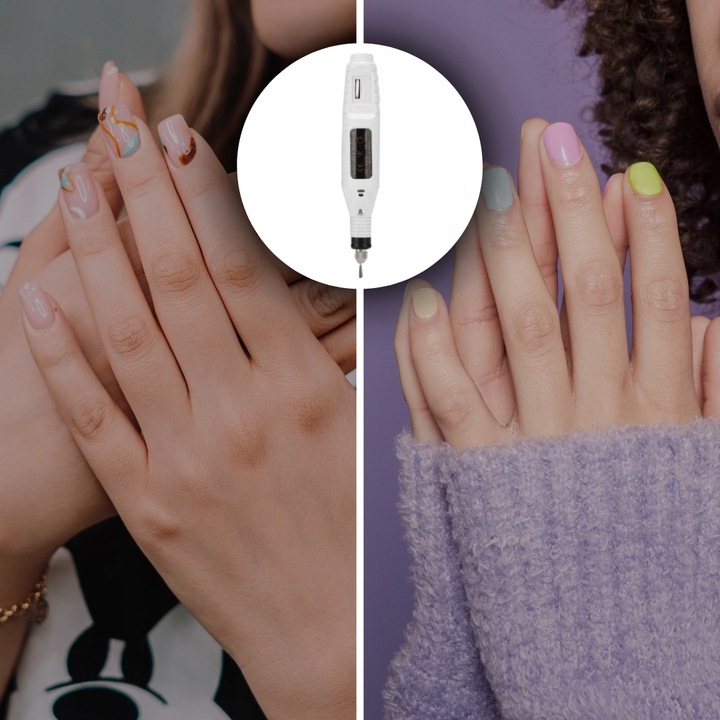 FREZARKA DO PAZNOKCI MANICURE PEDICURE DO USUWANIA HYBRYD ŻELU + FREZY