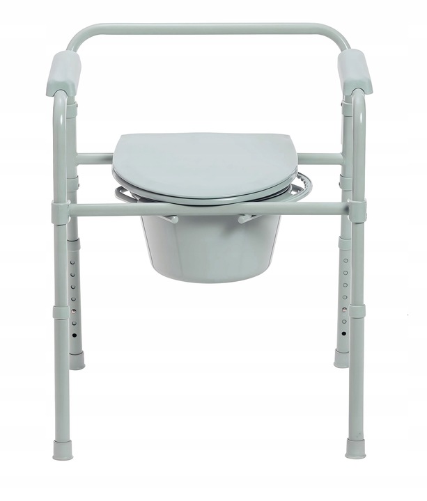 KRZESŁO TOALETOWE WC TOALETA PRZENOŚNA STABILNA SEDES POMOC DLA SENIORA 158