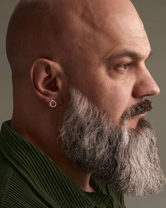 Srebrny mono - kolczyk VOLCANO