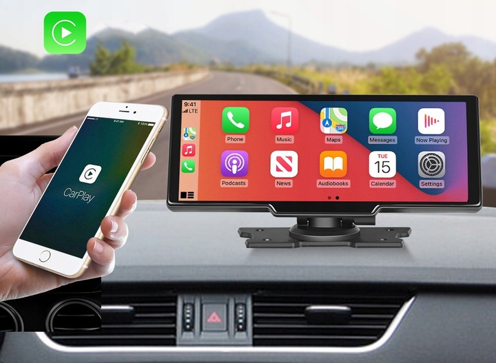 MONITOR SAMOCHODOWY RADIO ANDROID AUTO CARPLAY NAWIGACJA USB WIFI