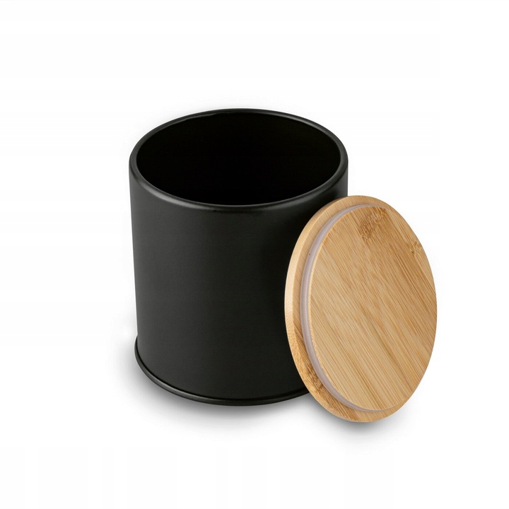 CHLEBAK ZESTAW Z POJEMNIKAMI NOWOCZESNY KAWA CUKIER HERBATA CZARNY