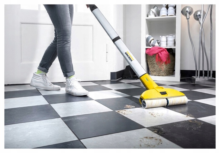 KOMPLET DO MOP KARCHER FC3 FC5 FC7 FC8 4x PADY ROLKI PUREY +PŁYN DO