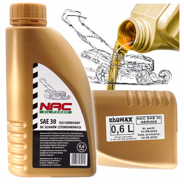OLEJ DO KOSIARKI AGREGATU TRAKTORKA SAE30 0,6L NAC