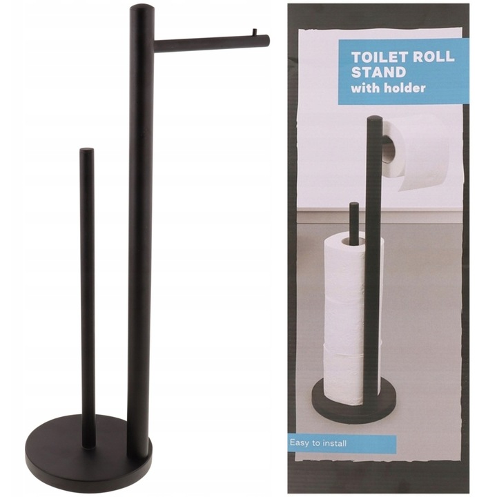 UCHWYT NA PAPIER TOALETOWY STOJĄCY DO WC 51 cm STOJAK METALOWY hit