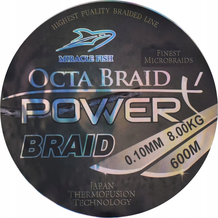 Plecionka Octa Braid Power X4 Black 0,10mm 600m