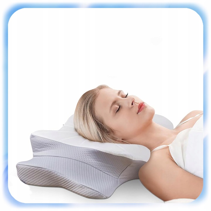 PODUSZKA ORTOPEDYCZNA ERGONOMICZNA PIANKI MEMORY PROFILOWANA POD KARK SZYJĘ