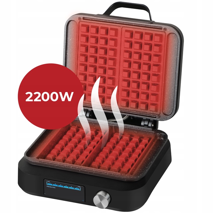 Gofrownica 2 GOFRY DUŻE CHRUPIĄCE MOCNA SZYBKA regulacja czasu